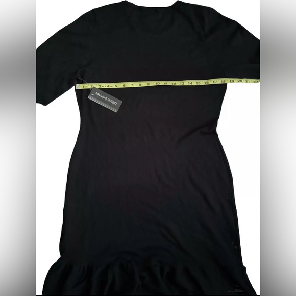 Allison Brittany Sweater Dress Women’s Size XL Black w/ red floral Sleeve - Picture 6 of 6